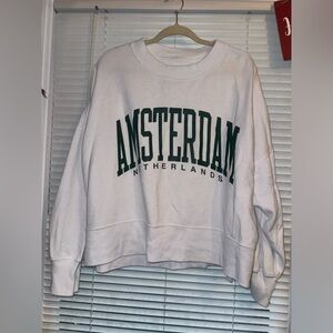 Abercrombie white “Amsterdam” sweatshirt - XL